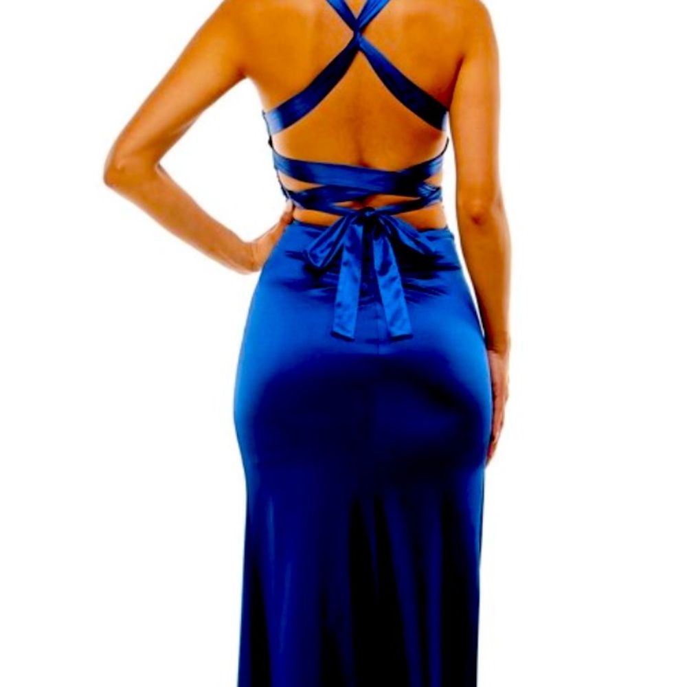 Navy blue gown